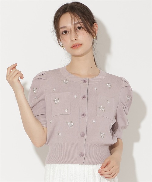 WILLSELECTION（ウィルセレクション）の「小花刺繍タックスリーブカーディガン（カーディガン/ボレロ・レディース・オフホワイト/ブルー/ピンク/イエロー/ネイビー・FREE）」の21枚目の写真
