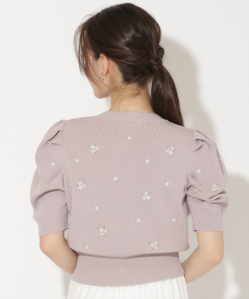 WILLSELECTION（ウィルセレクション）の「小花刺繍タックスリーブカーディガン（カーディガン/ボレロ・レディース・オフホワイト/ブルー/ピンク/イエロー/ネイビー・FREE）」の22枚目の写真