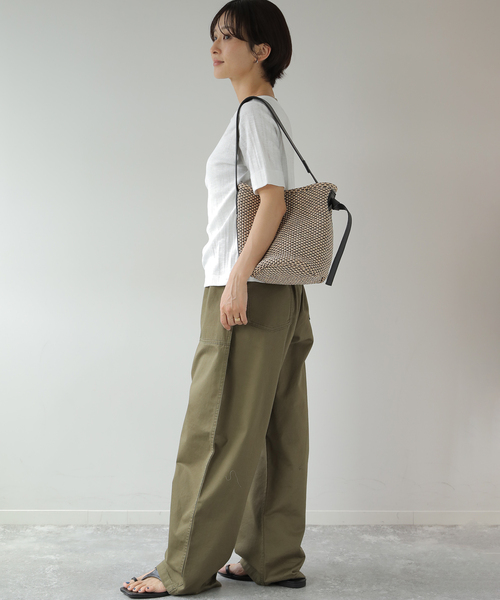 JOURNAL STANDARD relume（ジャーナルスタンダード　レリューム）の「ヘンリーネックランダムリブTシャツ（Tシャツ/カットソー・レディース・ピンク/ホワイト/ブラック/カーキ・FREE）」の11枚目の写真