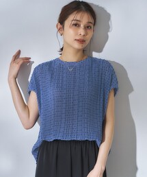 【1枚で着映える】ドットジャガードブラウス