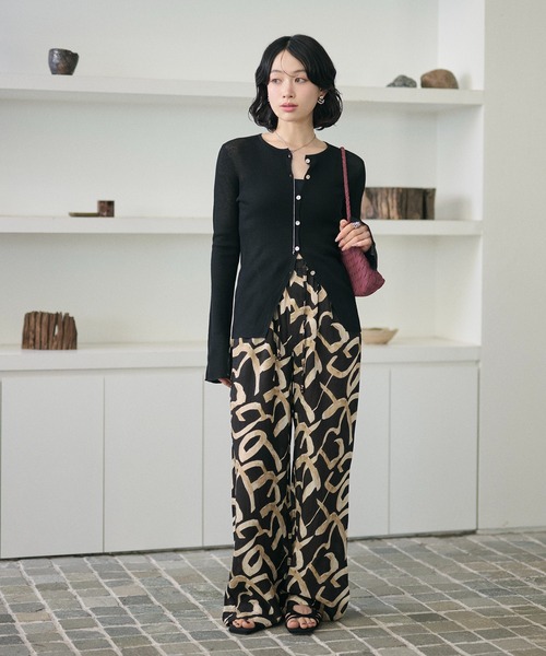 LAULEN（ローレン）の「sheer rib knit cardigan /シアーリブニットカーディガン（カーディガン/ボレロ・レディース・ベージュ/アイボリー/ブラック/グリーン/ライトブルー・FREE）」の10枚目の写真