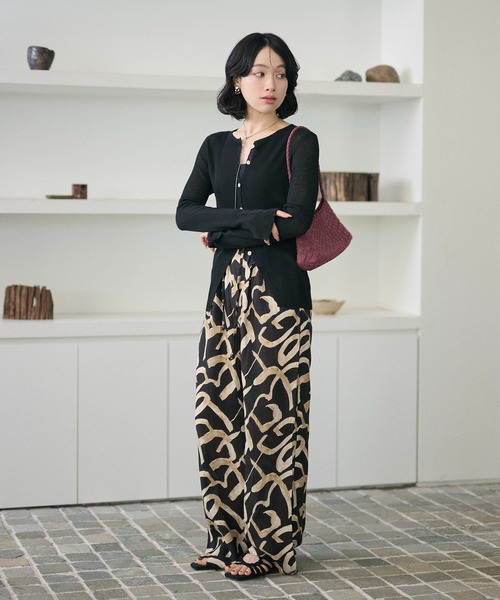 LAULEN（ローレン）の「sheer rib knit cardigan /シアーリブニットカーディガン（カーディガン/ボレロ・レディース・ベージュ/アイボリー/ブラック/グリーン/ライトブルー・FREE）」の11枚目の写真
