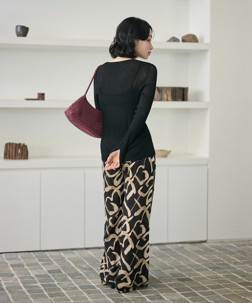LAULEN（ローレン）の「sheer rib knit cardigan /シアーリブニットカーディガン（カーディガン/ボレロ・レディース・ベージュ/アイボリー/ブラック/グリーン/ライトブルー・FREE）」の13枚目の写真