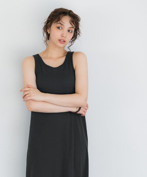 coca(coca)(コカ)の「OUT BRA ノースリーブワンピース(ワンピース・レディース・グレー/ブラック・L/M/S)」の14枚目の写真