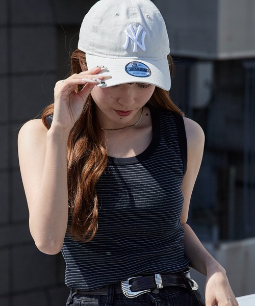 MILLER（ミラー）の「R.P.miller/ミラー パネルリブタンクトップ ラウンドネック Uネック 無地 ボーダー パイピング ベーシック 定番 カップなし レディース 2026年 夏 夏服（タンクトップ・レディース・グレー系/グレー系1/ブラウン系/ホワイト系2/ブラック系/ブラック系1/ブラック系2/ホワイト系/オレンジ/グレー/ブラック/チャコールグレー/ホワイト・FREE）」の7枚目の写真