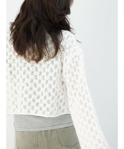 FIKA.(フィーカ)の「Lace front hook top(シャツ/ブラウス・レディース・ブラック/ホワイト・MEDIUM)」の7枚目の写真