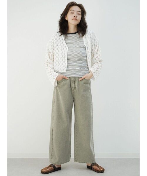 FIKA.(フィーカ)の「Lace front hook top(シャツ/ブラウス・レディース・ブラック/ホワイト・MEDIUM)」の8枚目の写真
