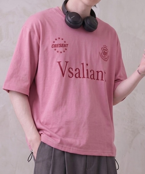 NYLAUS(ナイラス)の「【NYS】ロゴ刺繍 ドローコード ゲームシャツ ユニフォームデザイン 半袖(Tシャツ/カットソー・メンズ・ブラック/ピンク/アイボリー・L/M)」の3枚目の写真