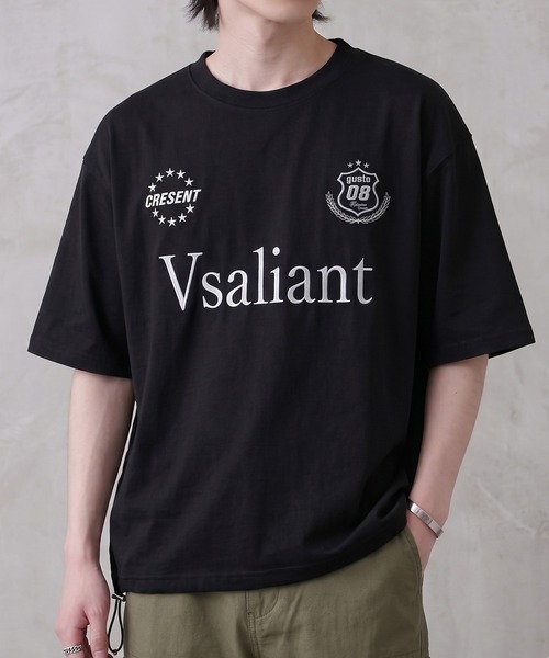 NYLAUS(ナイラス)の「【NYS】ロゴ刺繍 ドローコード ゲームシャツ ユニフォームデザイン 半袖(Tシャツ/カットソー・メンズ・ブラック/ピンク/アイボリー・L/M)」の2枚目の写真
