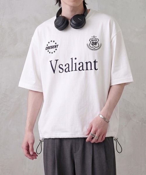 NYLAUS(ナイラス)の「【NYS】ロゴ刺繍 ドローコード ゲームシャツ ユニフォームデザイン 半袖(Tシャツ/カットソー・メンズ・ブラック/ピンク/アイボリー・L/M)」の20枚目の写真
