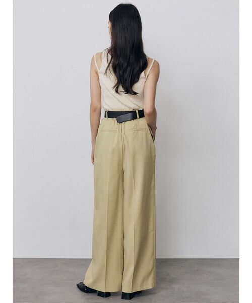 MURUA(ムルーア)の「オーバータックワイドパンツ【ベルト付】 夏服(スラックス・レディース・ライトグリーン/ブラック/アイボリー・2/1)」の10枚目の写真