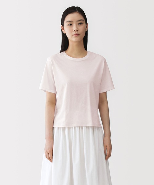 MUJI Labo（ムジラボ）の「〔MUJI Labo〕婦人　和歌山で編み立てた天竺クルーネック半袖Ｔシャツ（Tシャツ/カットソー・レディース・ライトピンク/オフホワイト/ブラック・S/M/L/XL）」の3枚目の写真