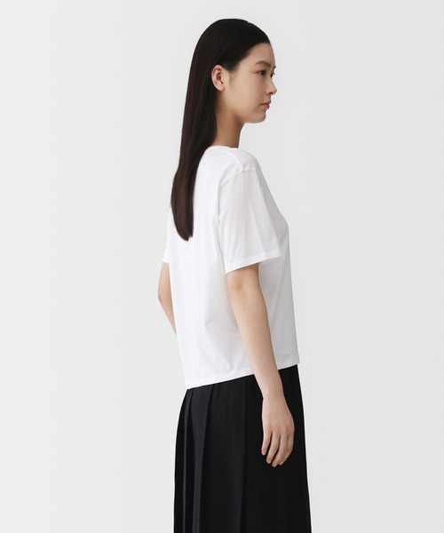MUJI Labo（ムジラボ）の「〔MUJI Labo〕婦人　和歌山で編み立てた天竺クルーネック半袖Ｔシャツ（Tシャツ/カットソー・レディース・ライトピンク/オフホワイト/ブラック・S/M/L/XL）」の5枚目の写真