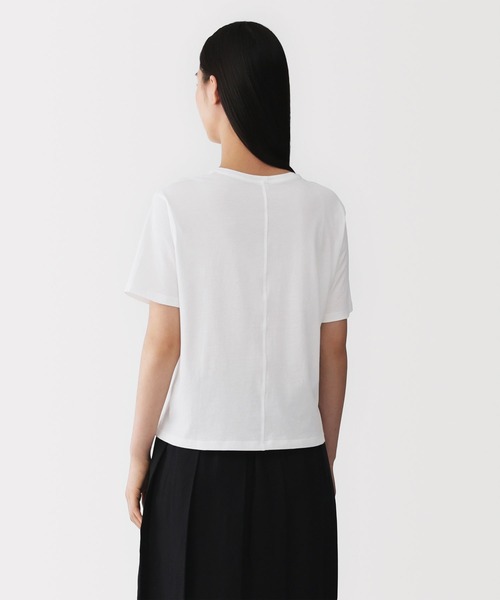 MUJI Labo（ムジラボ）の「〔MUJI Labo〕婦人　和歌山で編み立てた天竺クルーネック半袖Ｔシャツ（Tシャツ/カットソー・レディース・ライトピンク/オフホワイト/ブラック・S/M/L/XL）」の6枚目の写真