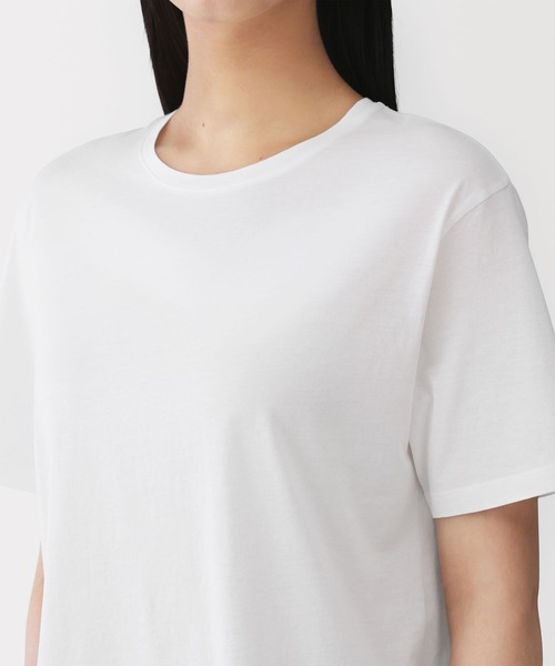 MUJI Labo（ムジラボ）の「〔MUJI Labo〕婦人　和歌山で編み立てた天竺クルーネック半袖Ｔシャツ（Tシャツ/カットソー・レディース・ライトピンク/オフホワイト/ブラック・S/M/L/XL）」の7枚目の写真