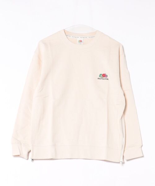 FRUIT OF THE LOOM(フルーツオブザルーム)の「/FRUIT OF THE LOOM/サイドジップスウェット(スウェット・レディース・ベージュ/ブラウン/レッド・MEDIUM/LARGE)」の3枚目の写真