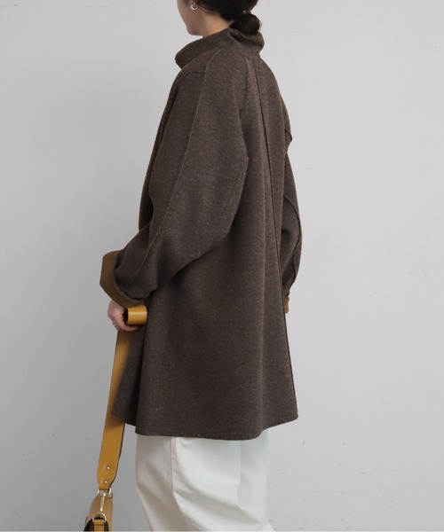 NOMBRE IMPAIR(ノンブルアンペール)の「【予約】起毛ダブルフェイス スタンドネックコート(その他アウター・レディース・レッド/ブラウン/グレー・FREE)」の17枚目の写真