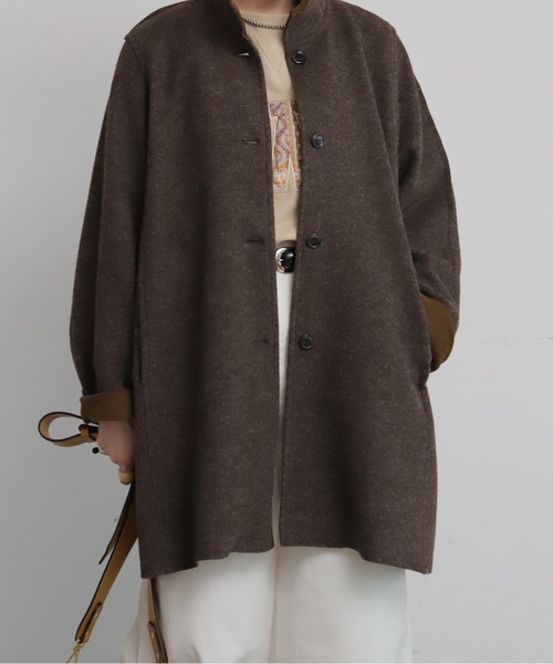 NOMBRE IMPAIR(ノンブルアンペール)の「【予約】起毛ダブルフェイス スタンドネックコート(その他アウター・レディース・レッド/ブラウン/グレー・FREE)」の20枚目の写真
