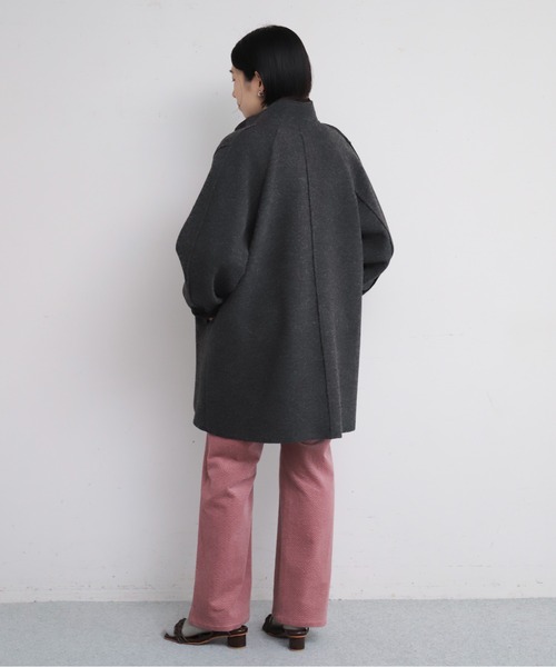 NOMBRE IMPAIR(ノンブルアンペール)の「【予約】起毛ダブルフェイス スタンドネックコート(その他アウター・レディース・レッド/ブラウン/グレー・FREE)」の6枚目の写真