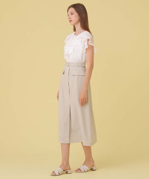 ANAYI(アナイ)の「シアースラブラッフル ブラウス〈セットアップ対応商品〉(シャツ/ブラウス・レディース・ブラック/ホワイト/ピンク・38/36)」の8枚目の写真