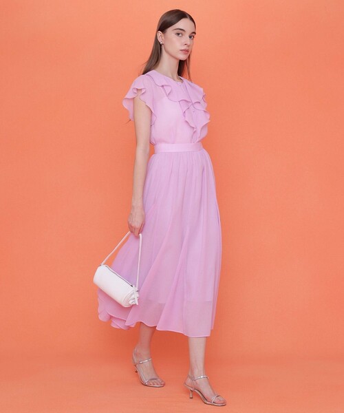 ANAYI(アナイ)の「シアースラブラッフル ブラウス〈セットアップ対応商品〉(シャツ/ブラウス・レディース・ブラック/ホワイト/ピンク・38/36)」の15枚目の写真