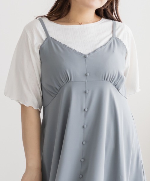 CLETTE（クレット）の「CLETTEオリジナル裾メローシンプルTシャツ（Tシャツ/カットソー・レディース・オフホワイト/グレー・4L/LL/3L）」の12枚目の写真