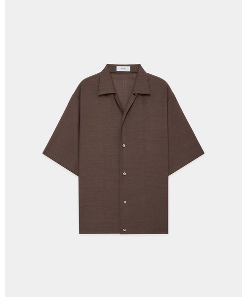 marka(マーカ)の「OPEN COLLAR S/S SHIRT WITH HEM TAB(シャツ/ブラウス・メンズ・ブラウン/グレー・1/2)」の1枚目の写真