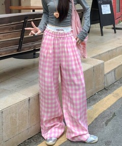 セール】【23S/S】ギンガムチェックイージーパンツ（その他パンツ