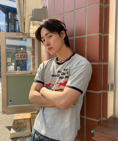 AMOU(アモウ)の「Runing horse Ringer T-shirts GRAY(Tシャツ/カットソー・レディース・その他・1/2/3)」の12枚目の写真