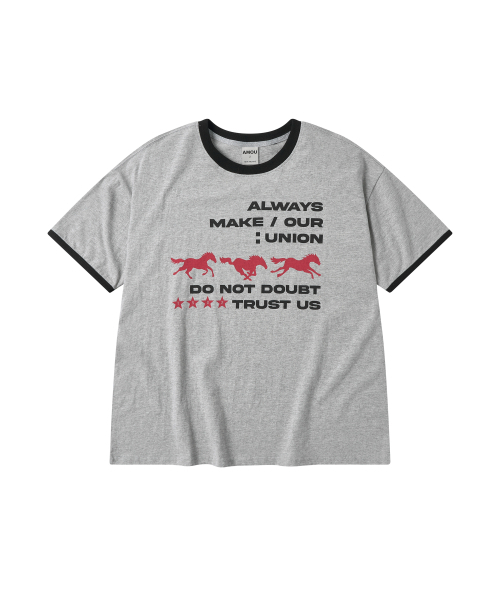 AMOU(アモウ)の「Runing horse Ringer T-shirts GRAY(Tシャツ/カットソー・レディース・その他・1/2/3)」の13枚目の写真