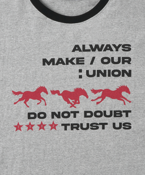 AMOU(アモウ)の「Runing horse Ringer T-shirts GRAY(Tシャツ/カットソー・レディース・その他・1/2/3)」の15枚目の写真