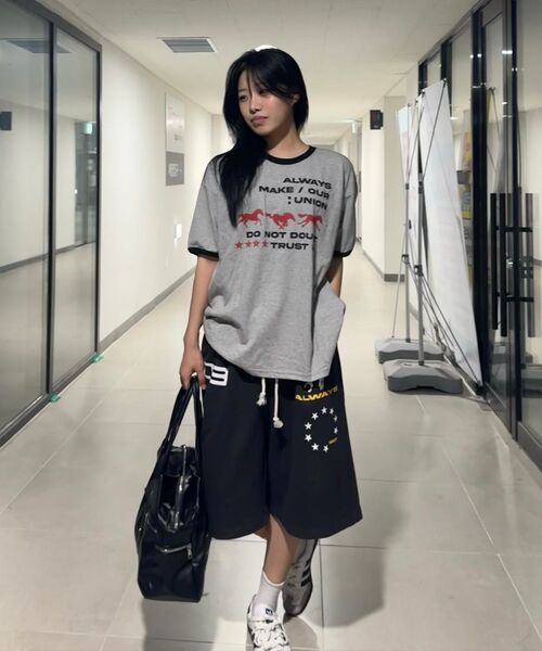 AMOU(アモウ)の「Runing horse Ringer T-shirts GRAY(Tシャツ/カットソー・レディース・その他・1/2/3)」の17枚目の写真