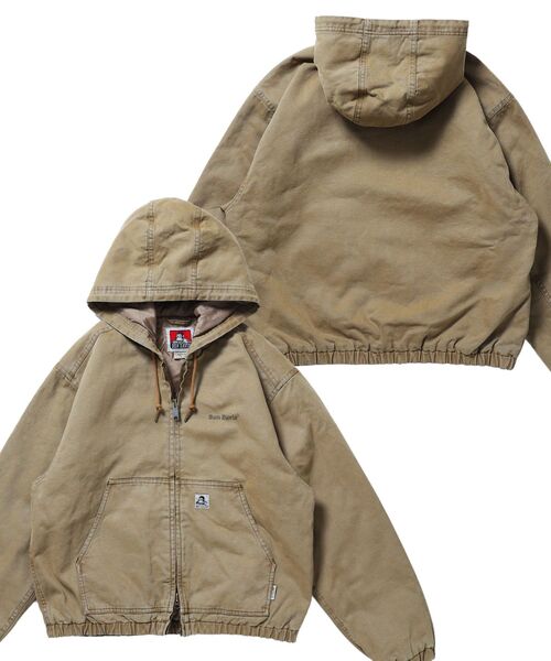 BEN DAVIS(ベンデイビス)の「【BEN DAVIS(ベンデイビス)】WORKERS PARKA / フーデッドワークジャケット ダブルジップ キルティング裏地 アウター ポケット ワーク ユニセックス(ブルゾン・メンズ・ピンク系その他/ネイビー/その他1/ブラック/サンドベージュ・MEDIUM/X-LARGE/LARGE)」の3枚目の写真