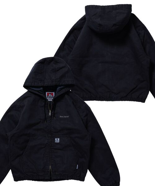 BEN DAVIS(ベンデイビス)の「【BEN DAVIS(ベンデイビス)】WORKERS PARKA / フーデッドワークジャケット ダブルジップ キルティング裏地 アウター ポケット ワーク ユニセックス(ブルゾン・メンズ・ピンク系その他/ネイビー/その他1/ブラック/サンドベージュ・MEDIUM/X-LARGE/LARGE)」の2枚目の写真