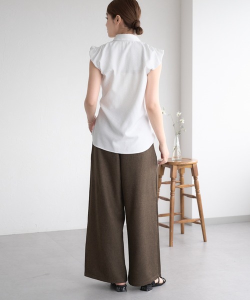 raffime（ラフィミー）の「【Raffime】２wayバルーンストライプブラウス（シャツ/ブラウス・レディース・ベージュ/オフホワイト/ネイビー・フリー）」の14枚目の写真