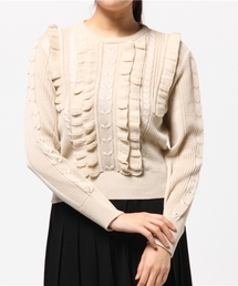 robbem | 【robbem】長袖フリルニットプルオーバー(ニット/セーター)