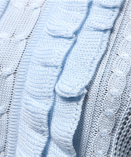 robbem（ロベム）の「【robbem】長袖フリルニットプルオーバー（ニット/セーター・レディース・ライトブルー/ライトベージュ/ネイビー・FREE）」の12枚目の写真