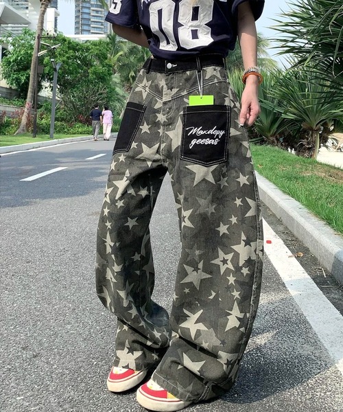 SHEENA(シーナ)の「カモフラスタープリントルーズワイドパンツ(その他パンツ・レディース・カーキ・L/M/S)」の12枚目の写真