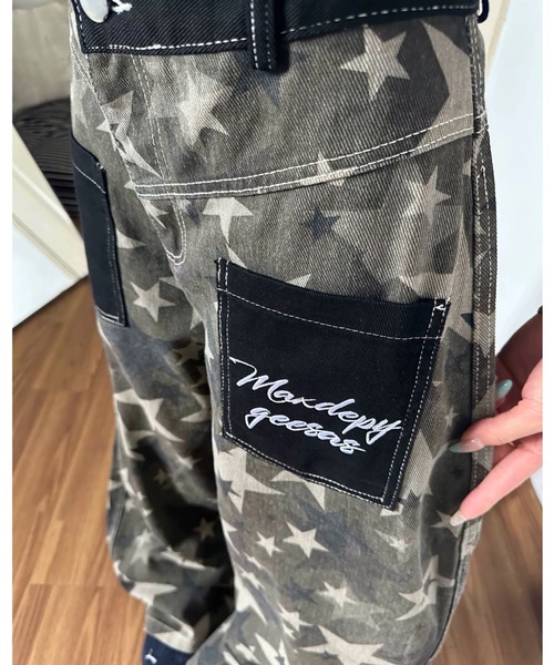 SHEENA(シーナ)の「カモフラスタープリントルーズワイドパンツ(その他パンツ・レディース・カーキ・L/M/S)」の19枚目の写真