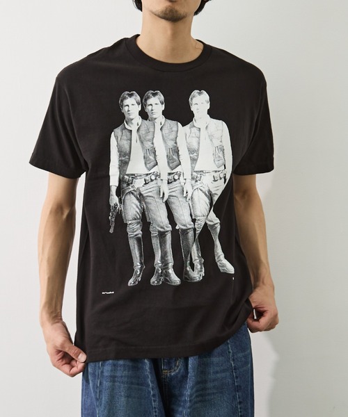 F-LAGSTUF-F(フラグスタフ)の「【F-LAGSTUF-F/フラッグスタッフ】Han Solo TEE(Tシャツ/カットソー・メンズ・ブラック・M/L)」の1枚目の写真