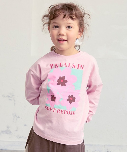 Life Support Products(ライフサポートプロダクツ)の「グラフィックロンT(Tシャツ/カットソー・キッズ・オレンジ/ブルー/グリーン/オフホワイト/ブラック/パープル/アイボリー/杢グレー/ライトピンク/チャコール・90/100/110/120/80/130/95/140/150)」の9枚目の写真