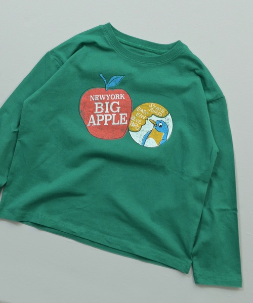 Life Support Products(ライフサポートプロダクツ)の「グラフィックロンT(Tシャツ/カットソー・キッズ・オレンジ/ブルー/グリーン/オフホワイト/ブラック/パープル/アイボリー/杢グレー/ライトピンク/チャコール・90/100/110/120/80/130/95/140/150)」の12枚目の写真