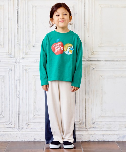Life Support Products(ライフサポートプロダクツ)の「グラフィックロンT(Tシャツ/カットソー・キッズ・オレンジ/ブルー/グリーン/オフホワイト/ブラック/パープル/アイボリー/杢グレー/ライトピンク/チャコール・90/100/110/120/80/130/95/140/150)」の11枚目の写真