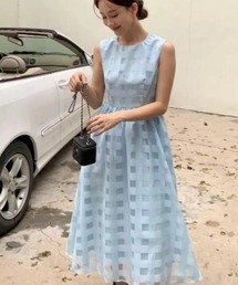 BIRTHDAY BASH（バースデイバッシュ）の「SHEER CHECK NS FLARE DRESS（シアーチェックNSフレアドレス）（ワンピース）」