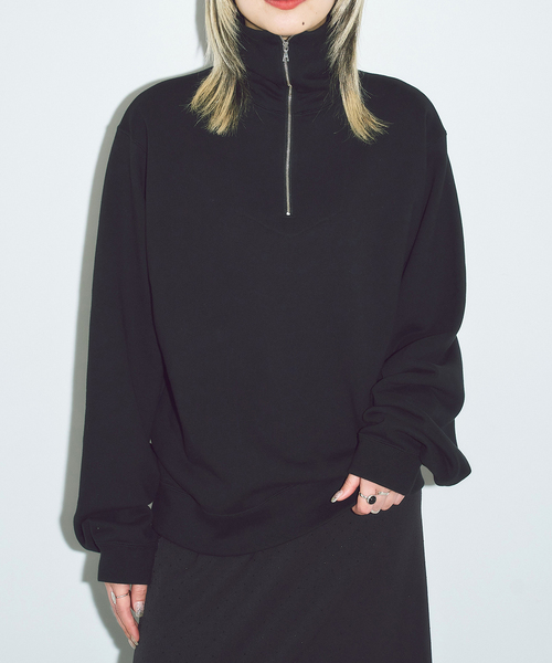 CITYSHOP(シティーショップ)の「STAND ZIP スウェット(スウェット・レディース・ブラック/ベージュ・FREE)」の17枚目の写真