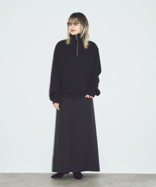 CITYSHOP(シティーショップ)の「STAND ZIP スウェット(スウェット・レディース・ブラック/ベージュ・FREE)」の19枚目の写真