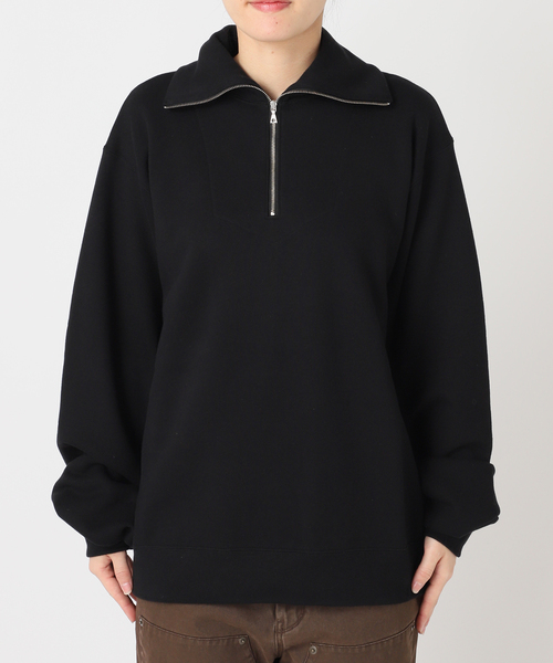 CITYSHOP(シティーショップ)の「STAND ZIP スウェット(スウェット・レディース・ブラック/ベージュ・FREE)」の7枚目の写真