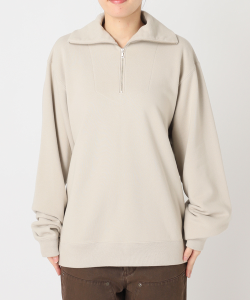 CITYSHOP(シティーショップ)の「STAND ZIP スウェット(スウェット・レディース・ブラック/ベージュ・FREE)」の22枚目の写真