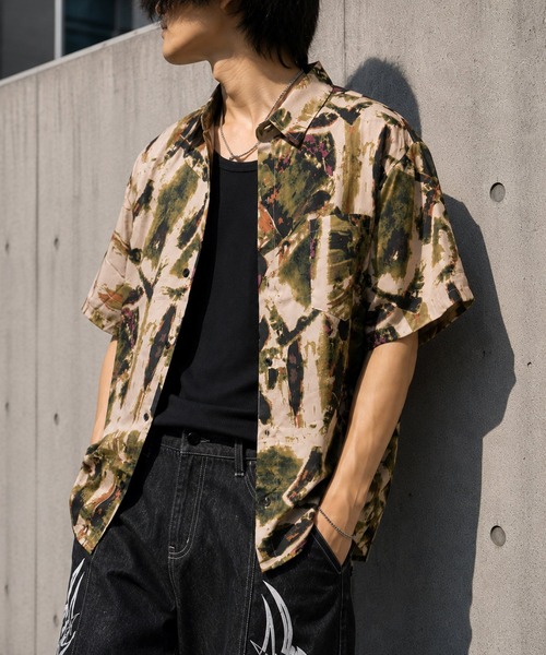 almo(アルモ)の「【Bls】 【ZM】【Bling Leads】総柄半袖シャツ(BL)(シャツ/ブラウス・メンズ・カーキ・FREE)」の3枚目の写真