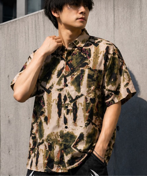 almo(アルモ)の「【Bls】 【ZM】【Bling Leads】総柄半袖シャツ(BL)(シャツ/ブラウス・メンズ・カーキ・FREE)」の4枚目の写真
